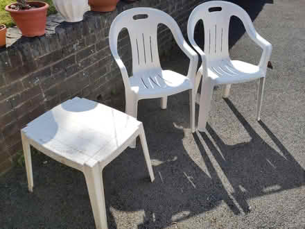 Photo of free Four Garden chairs and table (Morpeth, NE61) #1