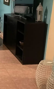 Photo of free Black wood cabinet or buffet (Washington DC) #2