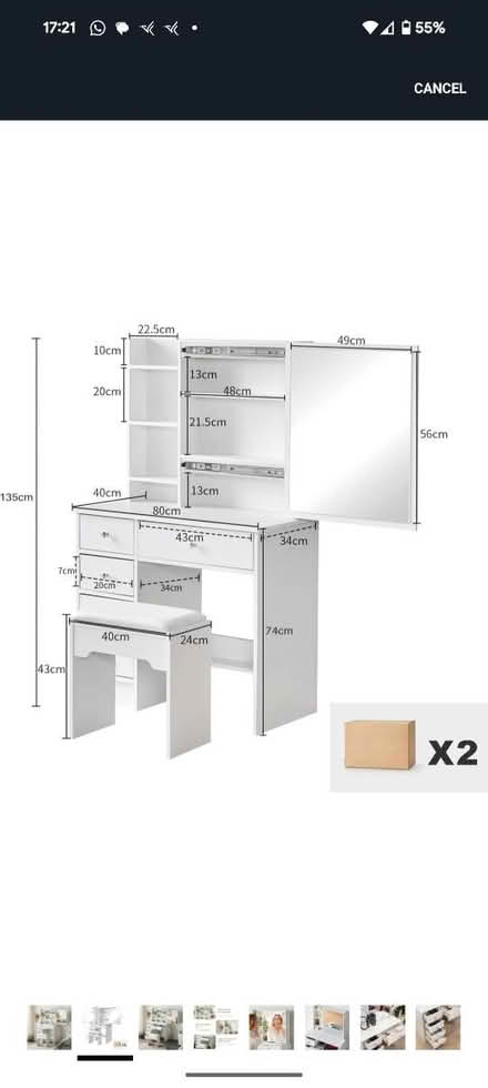 Photo of free Dressing Table (Chessington KT9) #3