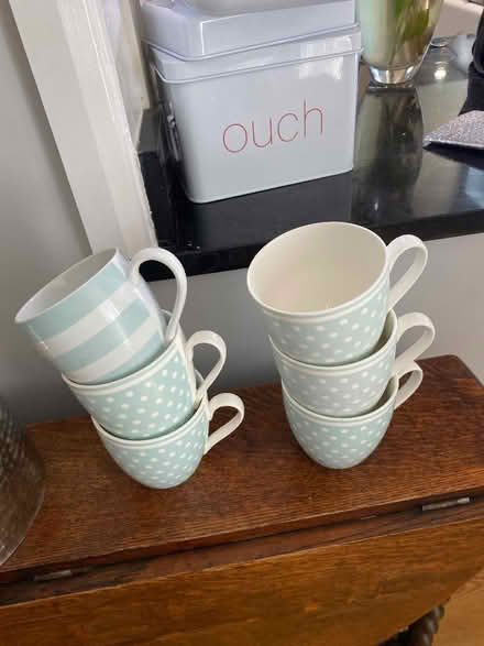 Photo of free update 7 dotty mugs and one stripy one (Newtown SG16) #1