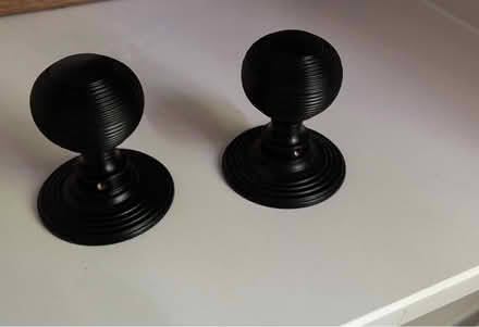 Photo of free 5 x Matt black brass door knobs (W12) #3