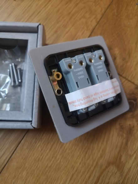 Photo of free 2-gang bruahed steel light switch (Streatham SW16) #3