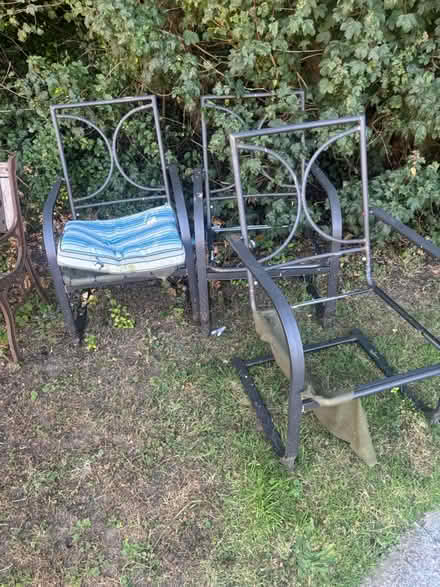 Photo of free 4 x Garden metal chair frames (Kingswood) #1