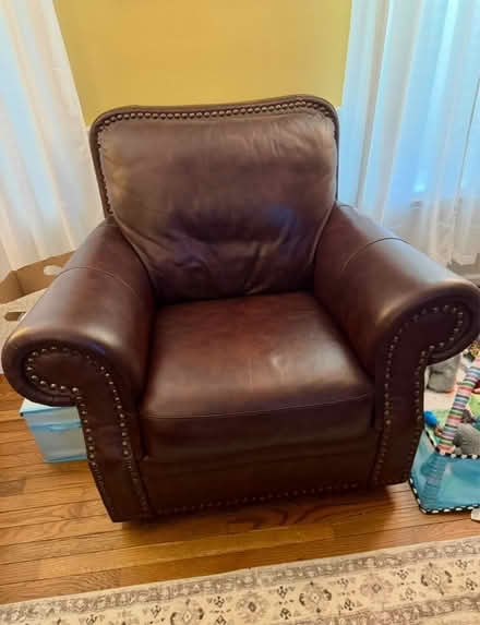 Photo of free Brown Leather Chair (Burke) #1