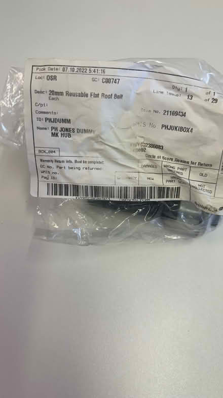 Photo of free New Flat roof bold (AL4) #2