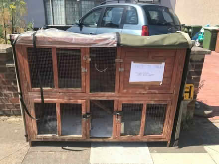Photo of free Double Rabbit Hutch with Heater (Welling DA16, Off Welling Way) #1