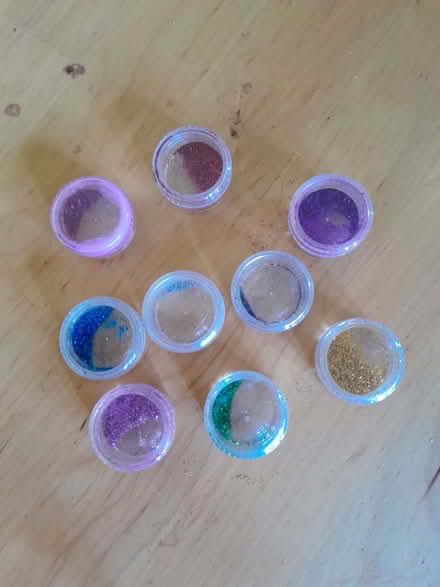 Photo of free 9 small pots of glitter (Baswich ST17) #1