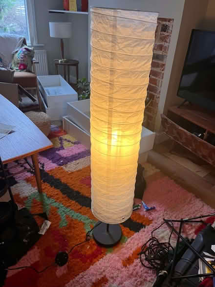 Photo of free Standing lamp with paper shades (slightly torn) (North City NR3) #1