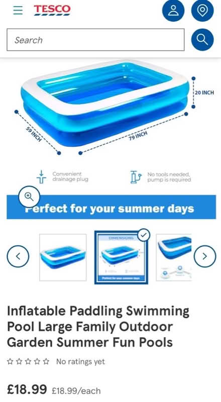 Photo of free Rectangular inflatable pool. (Rayne CM77) #4