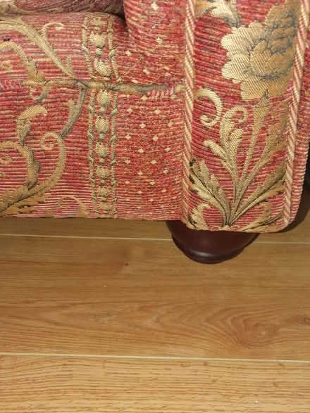 Photo of free Red sturdy old vintage sofa (Luton) #2