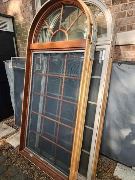 Photo of free Two massive windows, curved top (Downtown Wheaton) #1