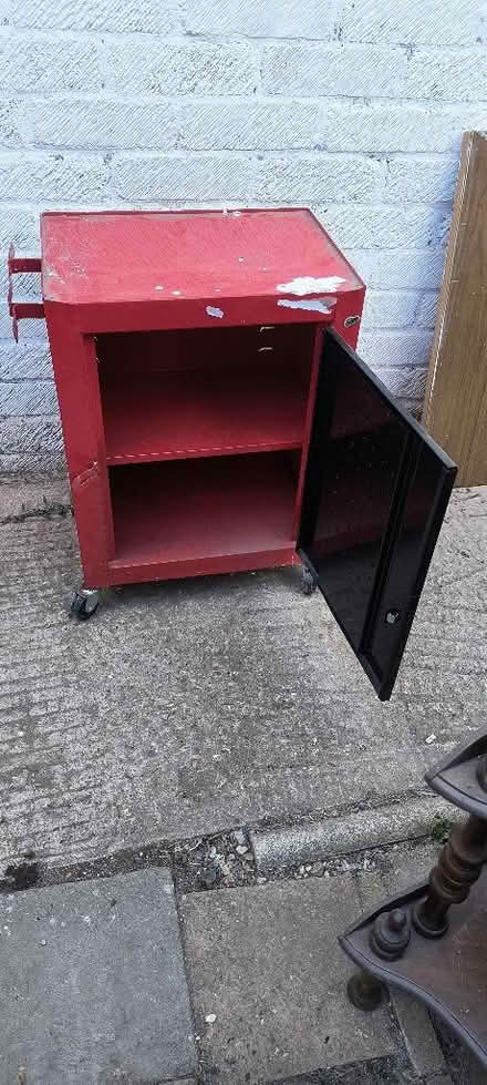 Photo of free Small metal tool locker on wheels (Ely CB6) #2