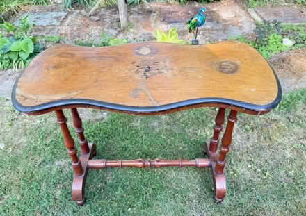 Photo of free Wooden side table - Walnut (Loddon) #1