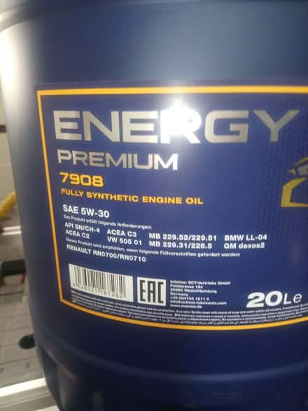 Photo of free Engine oil 15ltr Drum - 5w-30 Fully Synthetic Premium oil (Necton PE37) #2