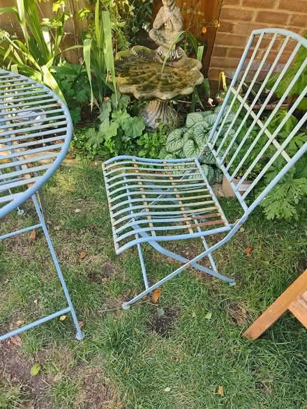 Photo of free Metal table and chairs ( folding) (Bransgore BH23) #2