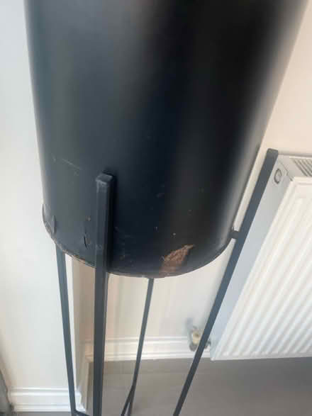 Photo of free Two black plant stands and pots (E14) #2