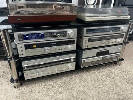 Photo of free wide black glass tv / av unit (Barry, Vale of Glamorgan CF62) #2