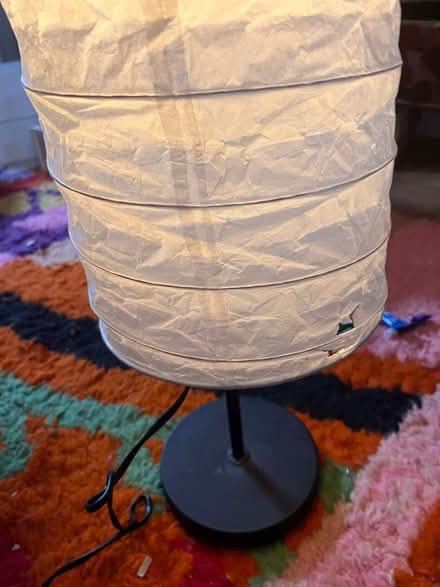 Photo of free Standing lamp with paper shades (slightly torn) (North City NR3) #2