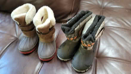 Photo of free Two Pair Boy Toddler Boots, 7 & 9.5 (Wedgwood) #1