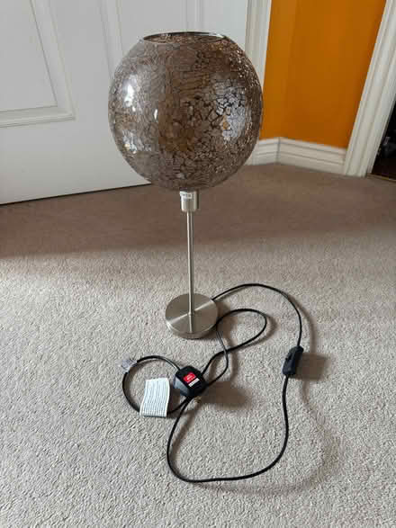 Photo of free Table lamp with glass globe shade (Wolston CV8) #1