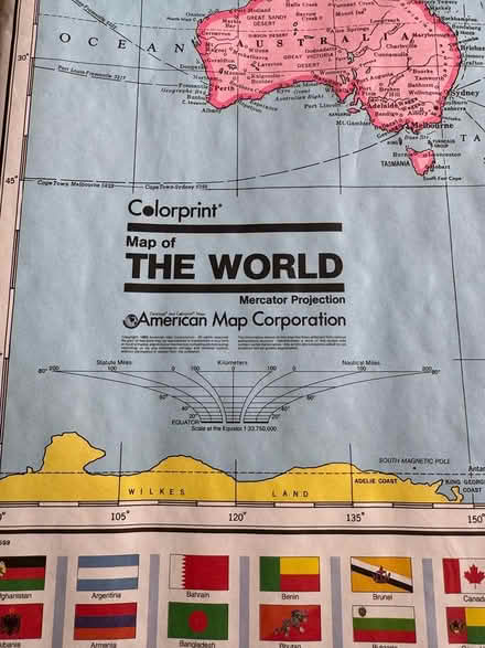 Photo of free Wall map of the world (Swarthmore) #2