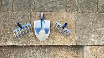 Photo of free Child-size rakes and spade (21144 Elmhurst) #1