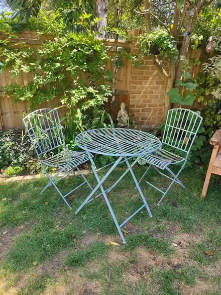 Photo of free Metal table and chairs ( folding) (Bransgore BH23) #1