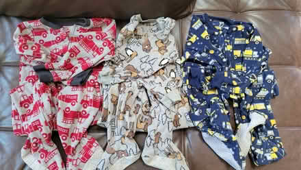 Photo of free 3 Pairs of Flannel Footie Pajamas (Wedgwood) #1