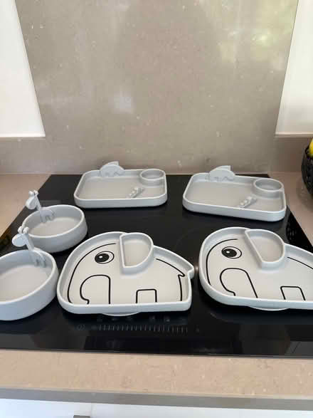 Photo of free 6 ‘Done by Deer’ baby bowls and plates (Woodford SK7) #1