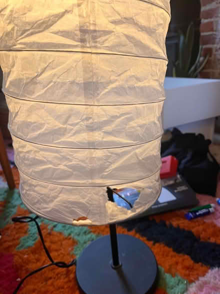 Photo of free Standing lamp with paper shades (slightly torn) (North City NR3) #3