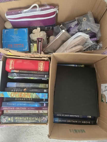 Photo of free Box of household bits & a few books (Royston SG8) #1