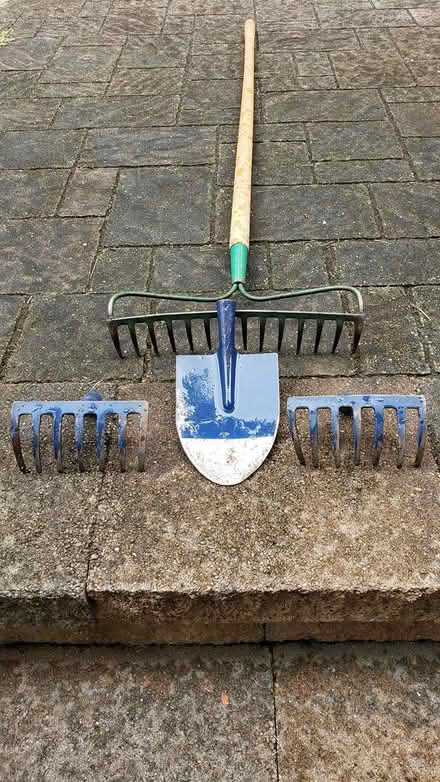 Photo of free Child-size rakes and spade (21144 Elmhurst) #2