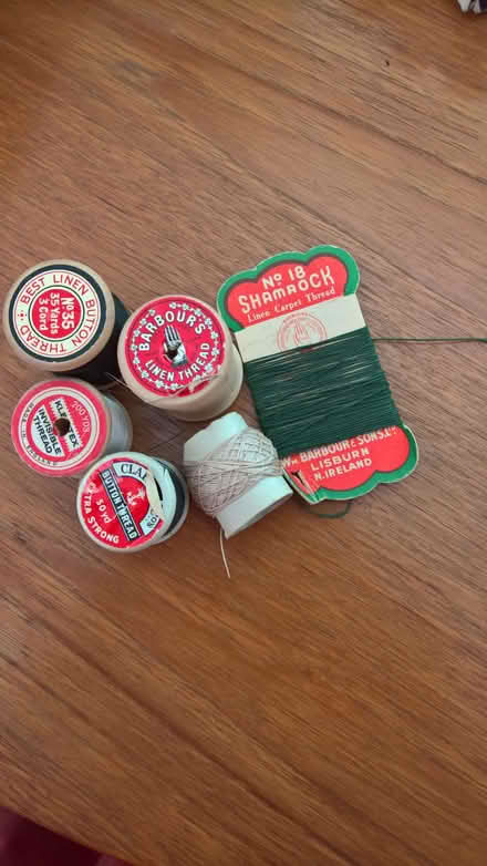 Photo of free Linen button and carpet thread (Hulham EX8) #1