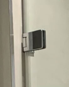 Photo of free Pair of Merlyn wall to glass shower hinges (Manor Court E10) #1