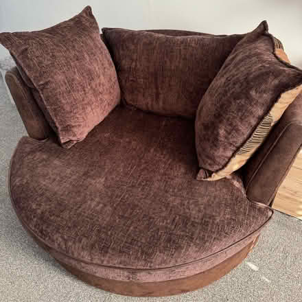 Photo of free Large cuddle swivel chair - brown (NE5 Cowgate) #1