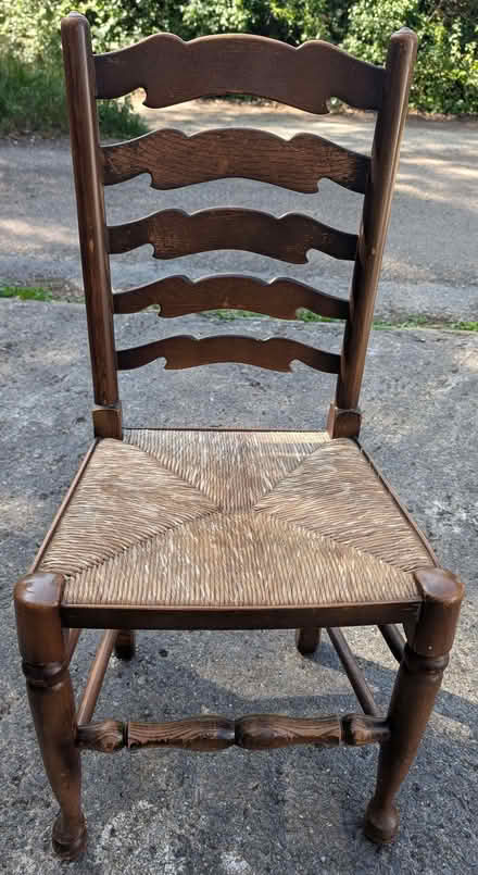 Photo of free Dining chairs, wood and rattan (Bamford S33) #4