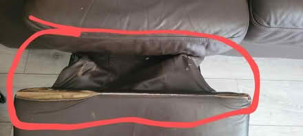 Photo of free Brown leather sofa (Broxbourne EN10) #2