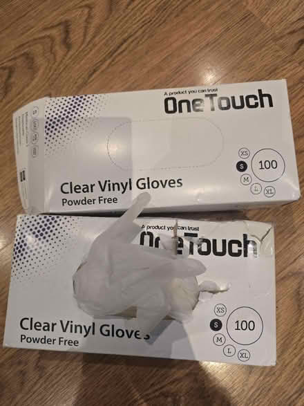 Photo of free 2 boxes vinyl gloves size SMALL (Bladon OX20) #1