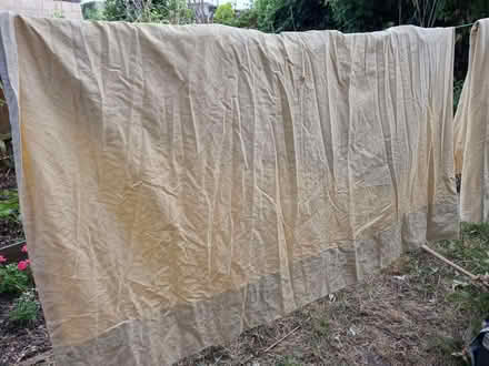 Photo of free Pair Large, Lined Patio Window Curtains. Pale Yellow (HA0) #1