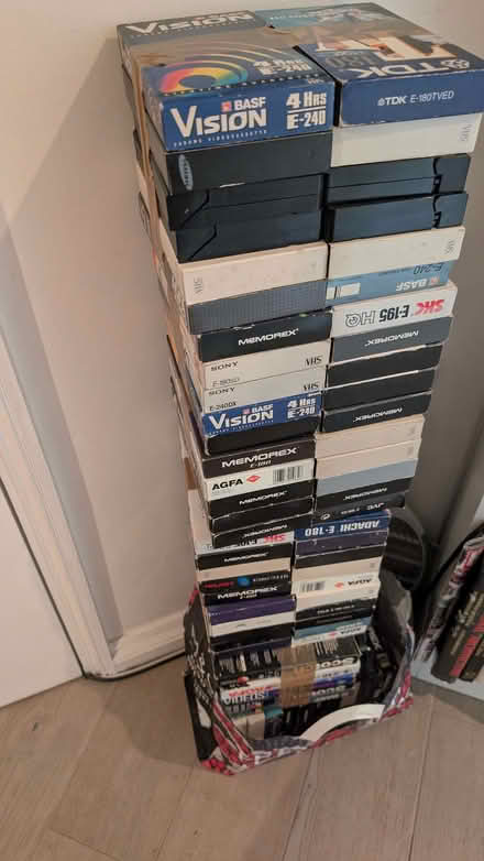 Photo of free 80 VHS Cassette Tapes (N1) #1