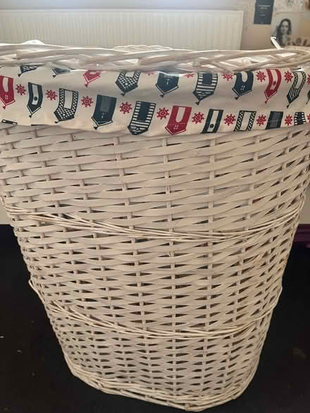 Photo of free White Wicker Basket (Havant PO9) #1