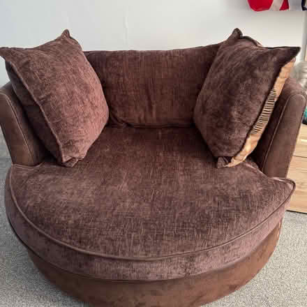 Photo of free Large cuddle swivel chair - brown (NE5 Cowgate) #3