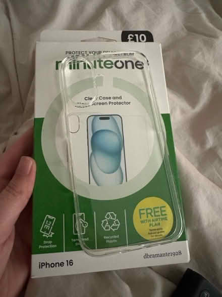Photo of free NEW clear iPhone 16 cover (Cottonmill, St Albans, AL1) #1