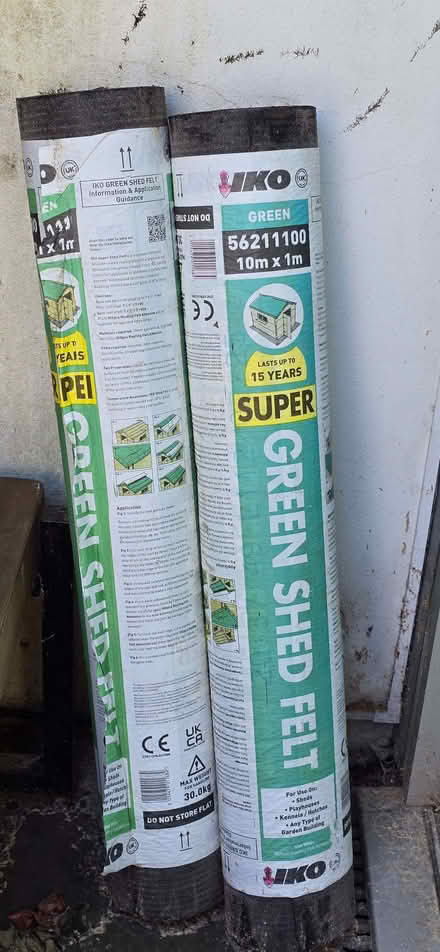 Photo of free IKO Green Shed Felt (10m x 1m) (Chiswick W4) #1