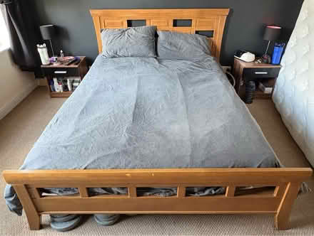 Photo of free Solid wood king size bed base (S8 woodseats) #3