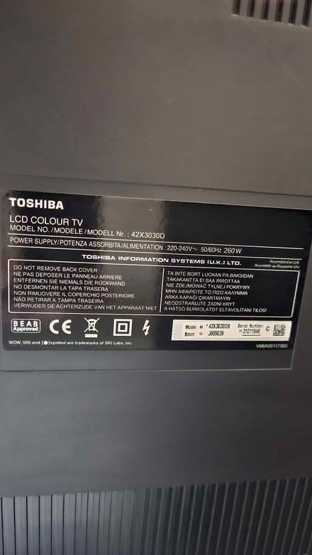 Photo of free Toshiba 42" LCD TV (Camberley) #2