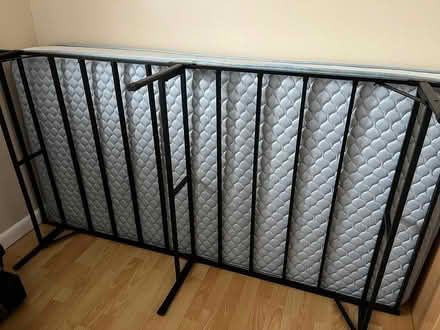Photo of free Single Mattress/Black Frame (Daly City/South San Francisco) #1