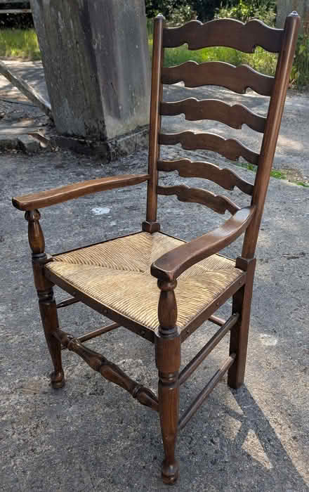 Photo of free Dining chairs, wood and rattan (Bamford S33) #3