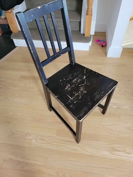 Photo of free IKEA wood chair well worn (Montreal road and St Laurent) #2