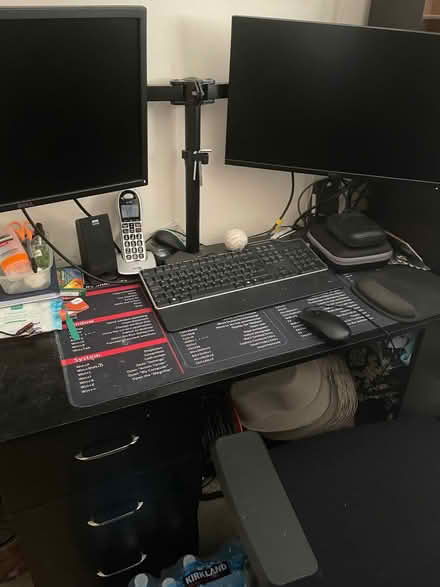 Photo of free Computer desk 3 draws black good condition (Strood ME2) #2